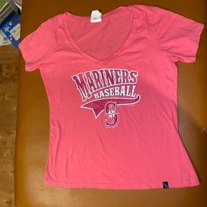 Seattle Mariners women large t shirt pink